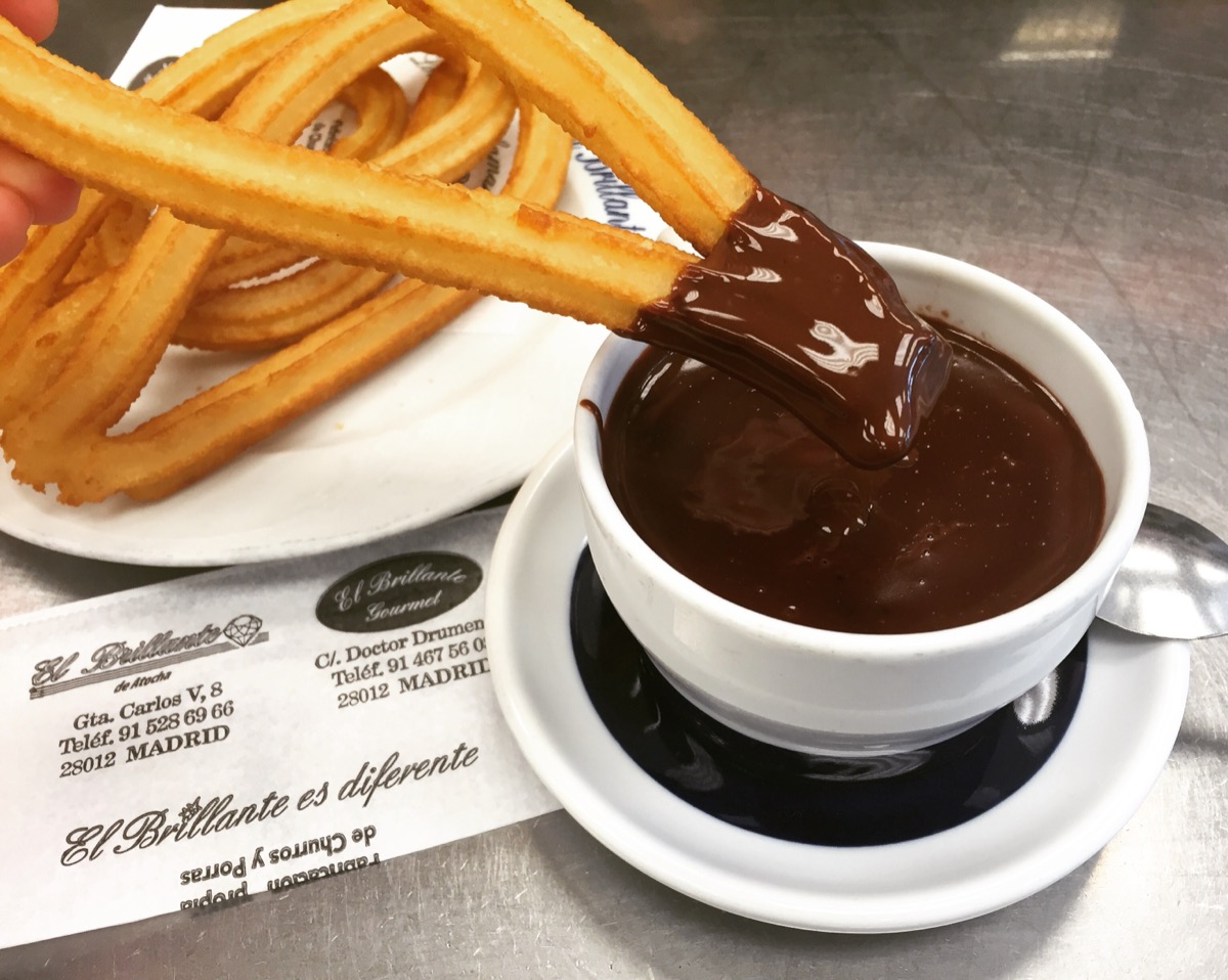 Churros with hot chocolate