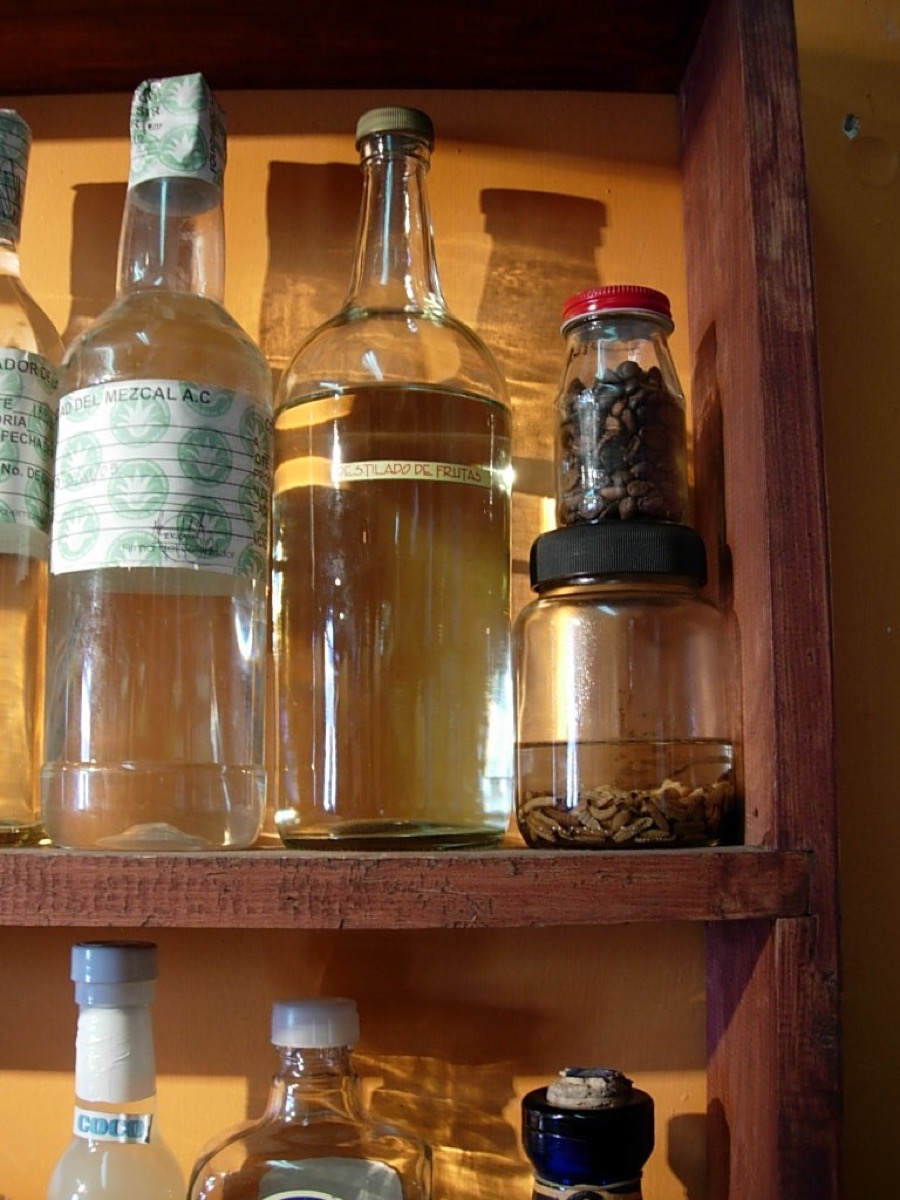Mezcal copita with orange