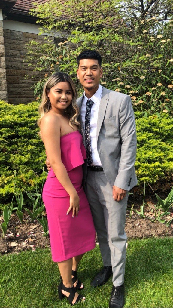 Philip and Kaitlin dressed up
