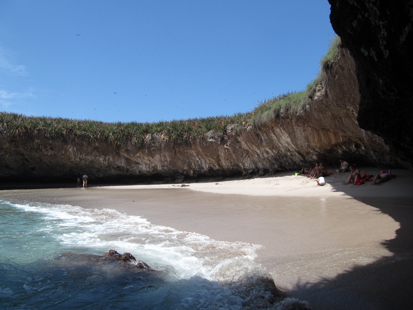 Hidden beach inside Marietas Islands